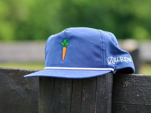 Flat-brimmed Carrot Snapback hat